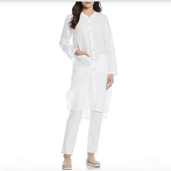 Eileen Fisher Organic French Linen Tunic, Small - Picture 1 of 11
